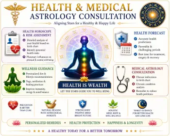 Health and Medical Astrology Consultation- Health Horoscope & Risk Assessment, Wellness Guidance, Health Forecast