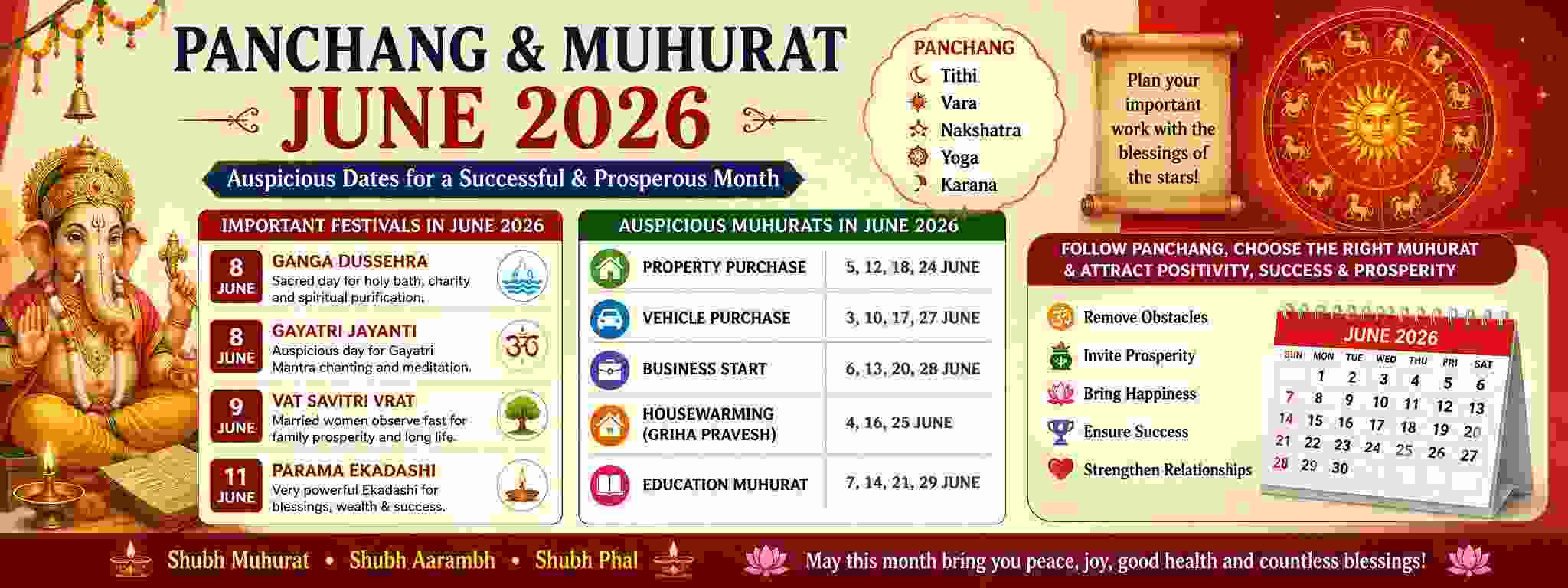 Panchang & Muhurat June 2026