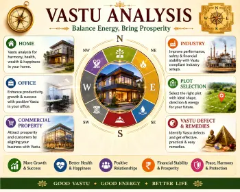 Vastu Analysis- Home, Office, Commercial Property, Industry, Plot Selection, Vastu Defect & Remedies