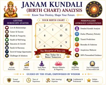 Janam Kundali (Birth Chart) Analysis, Lifetime Horoscope Analysis Personalized Astrology Consultation