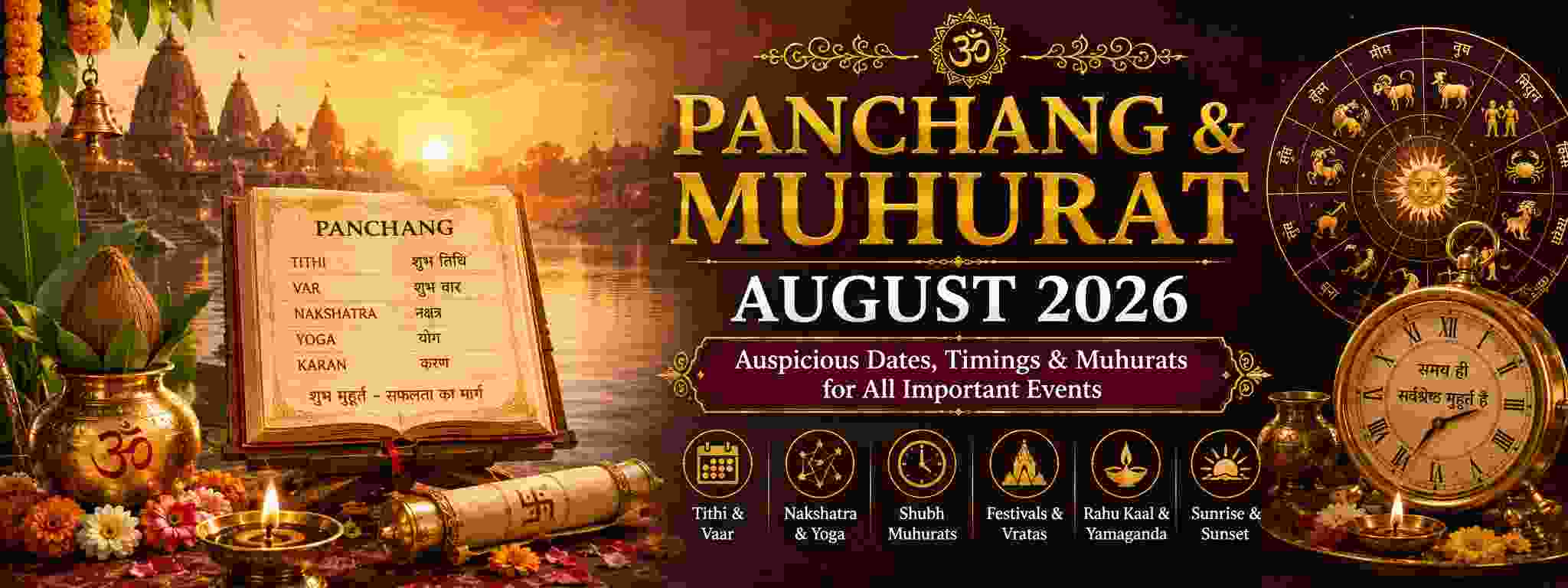 Panchang & Muhurat August 2026