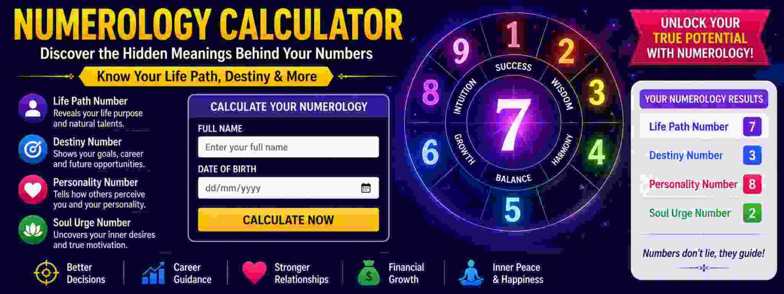 Numerology Calculator (अंक ज्योतिष कैलकुलेटर)